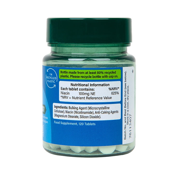 Holland & Barrett Vitamin B3 + Niacin 100mg 120 Tablets